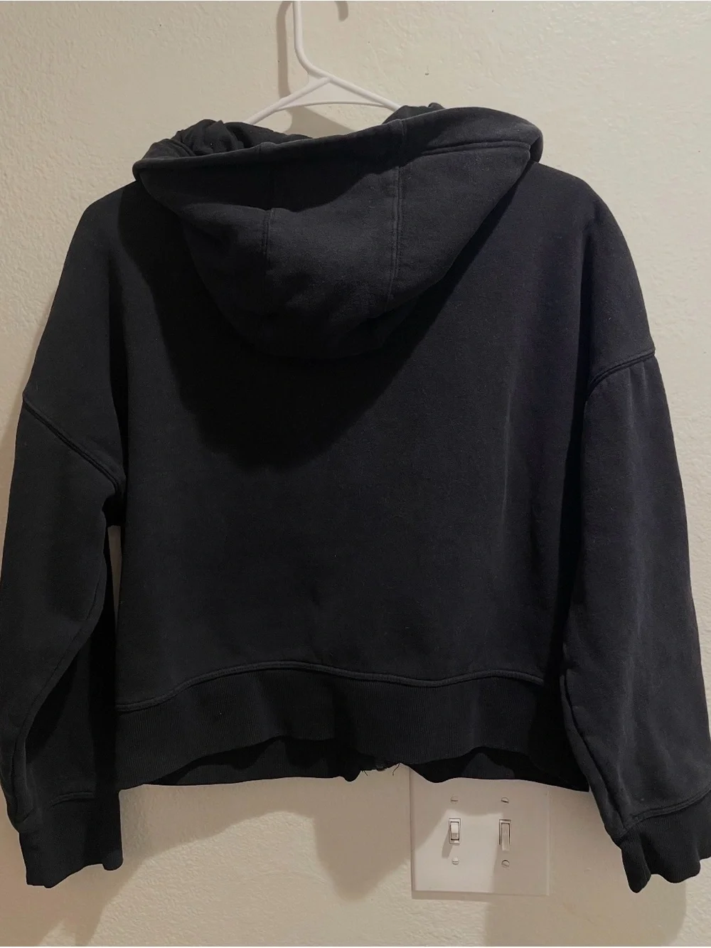 DKNY Sport Women's Black Full Zip Hoodie Logo Rhinestone Fleece M - Picture 2 of 5